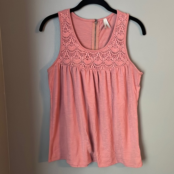 Vanity Tops - Pink Vanity Lace Tank